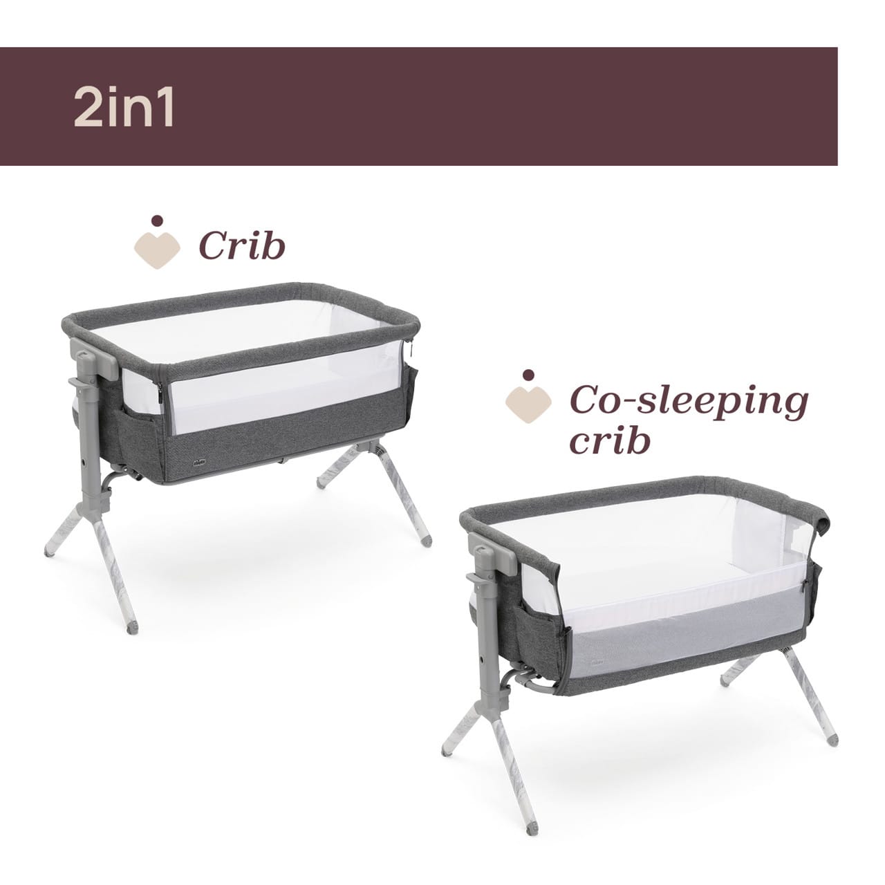 Chicco Puericultură Patut Co-sleeping Chicco Next2Me Armonia 8714243-8 | Carrara, 0 Luni+