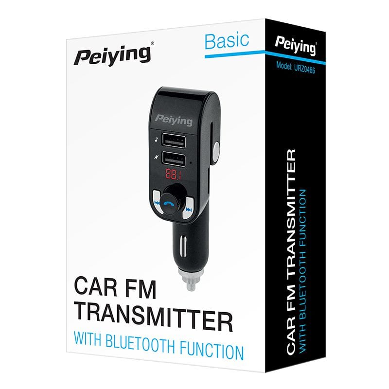 Peiying Modulator FM Modulator FM Peiying URZ0466 | 64GB, 5V, Roșu, Bluetooth, LED