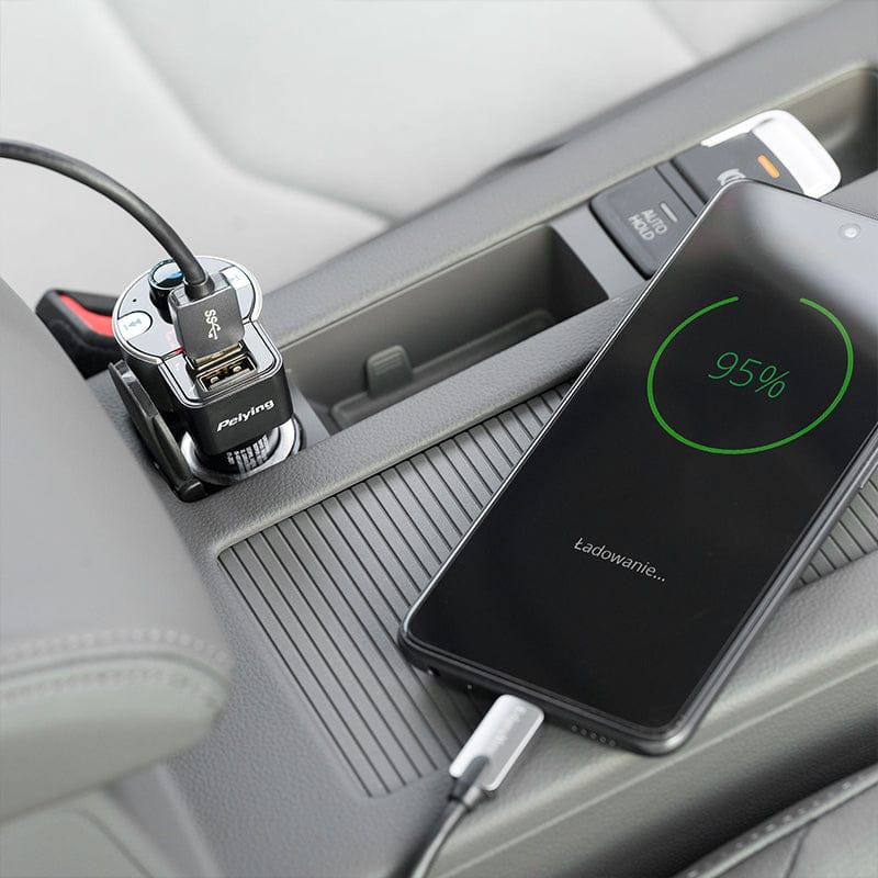 Peiying Modulator FM Modulator FM Peiying URZ0481 | 64GB, 5V, Roșu, Bluetooth, LED