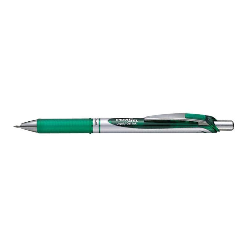 Pentel Roller cu gel Pentel EnerGel BL77-DO, cerneală verde, uscare rapidă, scriere fină și curată