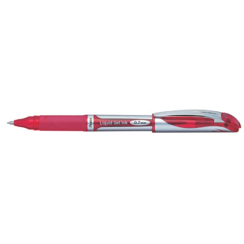 Pentel Roller cu gel Pentel EnerGel BL77-BO, roșu, uscare rapidă, vârf fin pentru scriere precisă
