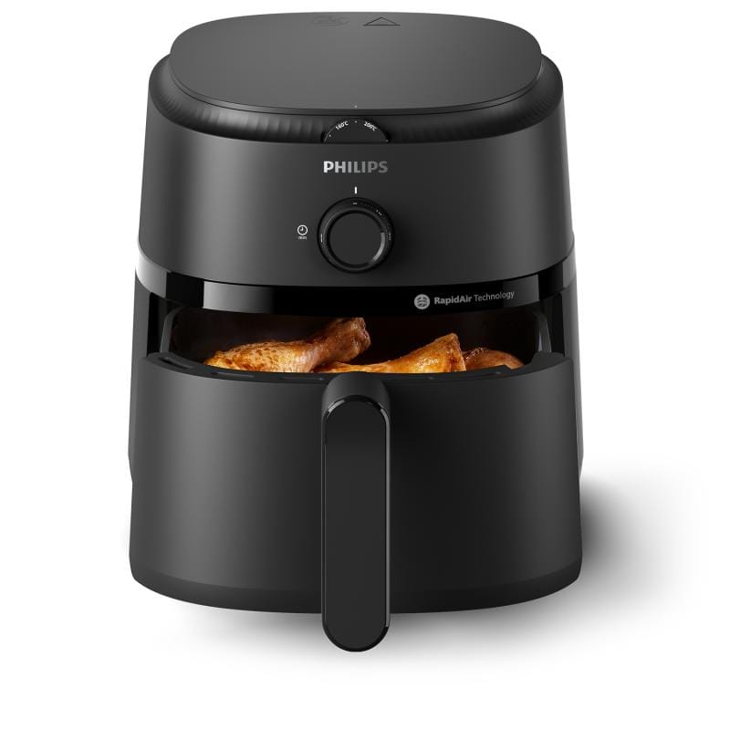 Philips Philips Airfryer NA120/00 Negru, 4,2 L, Friteuză cu aer cald pentru gătit rapid cu mai puțin ulei