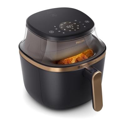 Philips Friteuză cu aer cald Philips Airfryer NA332/00, 6,2 L, 1700 W, negru cu accente cupru