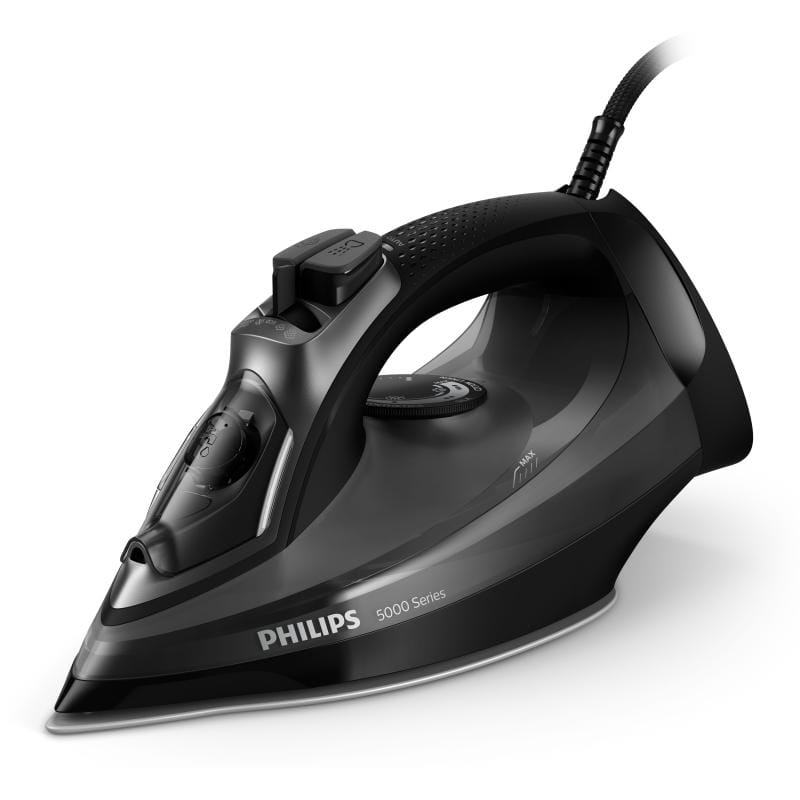 Philips Fier de călcat cu abur Philips DST5040/80, negru, pentru uz zilnic, rezultate rapide și uniforme