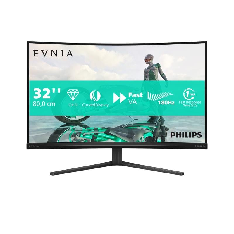 Philips Monitor Gaming Philips Evnia 3000 32M2C3500L/00 32” Curbat, Ecran Mare pentru Divertisment și Productivitate