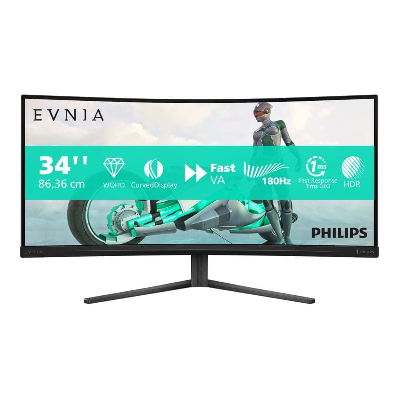 Philips Monitor Philips Evnia 34M2C3500L/00 34” Ultrawide pentru birou și gaming
