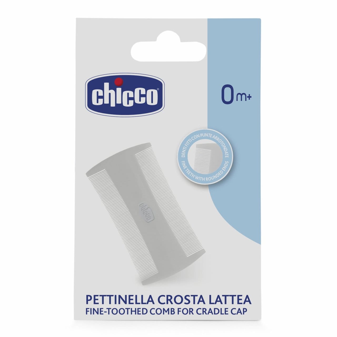 Chicco Îngrijire bebe Pieptan Delicat cu Dinti Fini Chicco 11629-7 | 0 Luni+