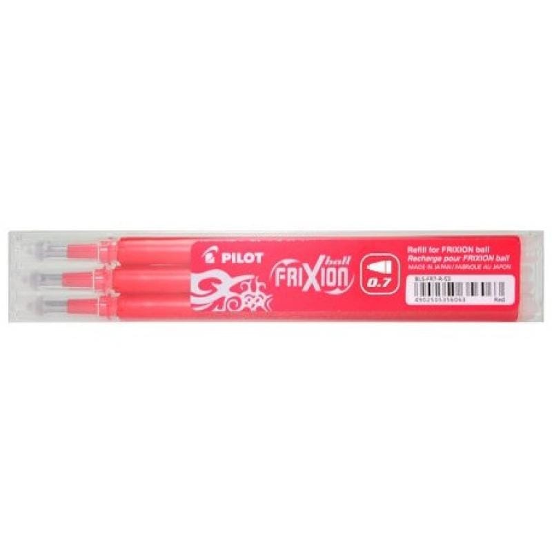 Pilot Set 3 rezerve Pilot FriXion BLS-FR7-R, cerneală roșie, pentru pixuri cu cerneală termosensibilă
