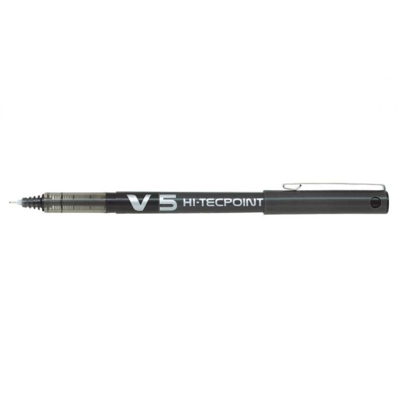 Pilot Roller Pilot V5 cu cerneală neagră, pentru birou și școală, model BX-V5-B / BXV5B