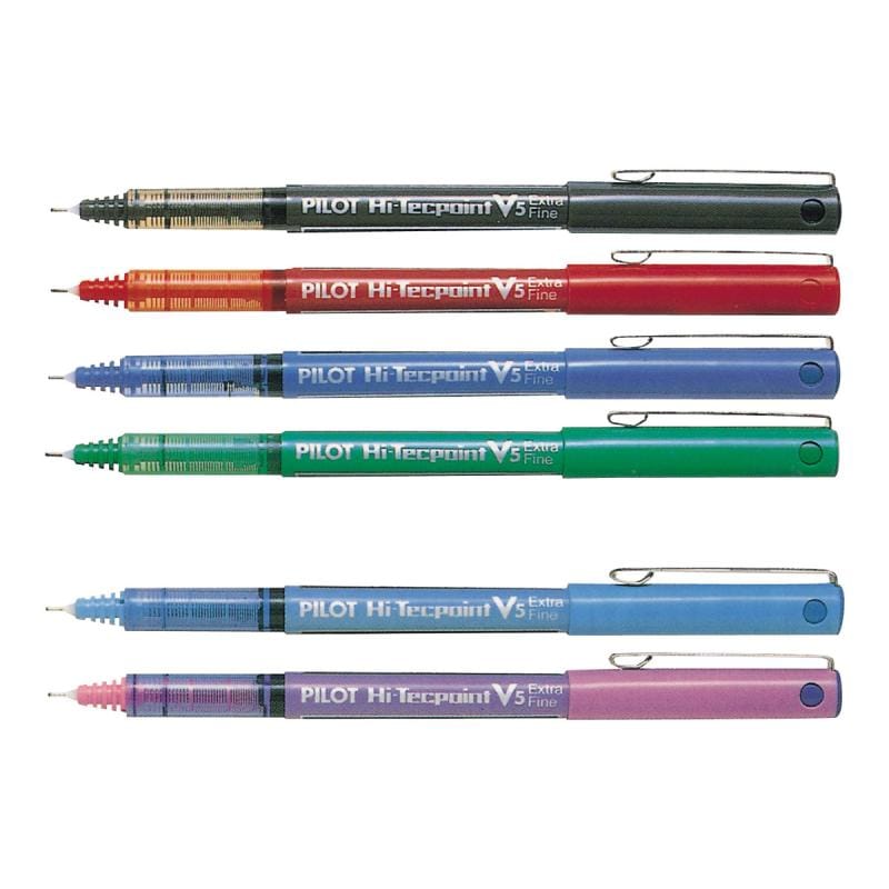 Pilot Roller Pilot V5 cu cerneală neagră, pentru birou și școală, model BX-V5-B / BXV5B