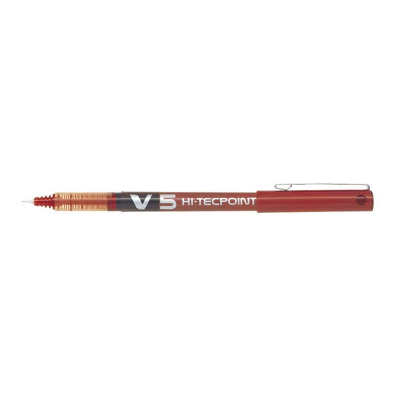 Pilot Roller Pilot V5 cu cerneală lichidă, roșu, vârf fin, model BX-V5-R / BXV5R