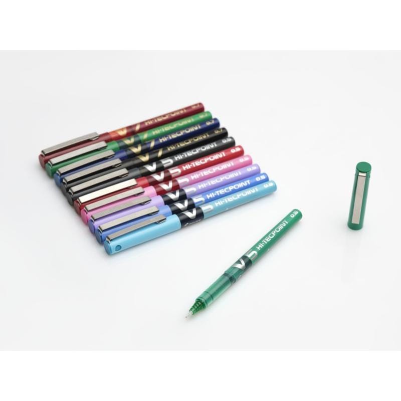 Pilot Roller cu cerneală lichidă Pilot V7, albastru, vârf fin, scriere precisă și uniformă (BX-V7-L)
