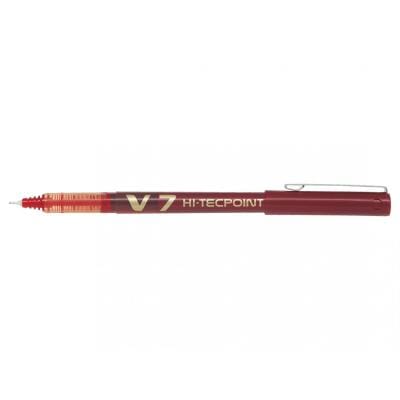 Pilot Roller Pilot V7 cu Cerneală Lichidă, Roșu, Vârf 0,7 mm (BX-V7-R / BXV7R)