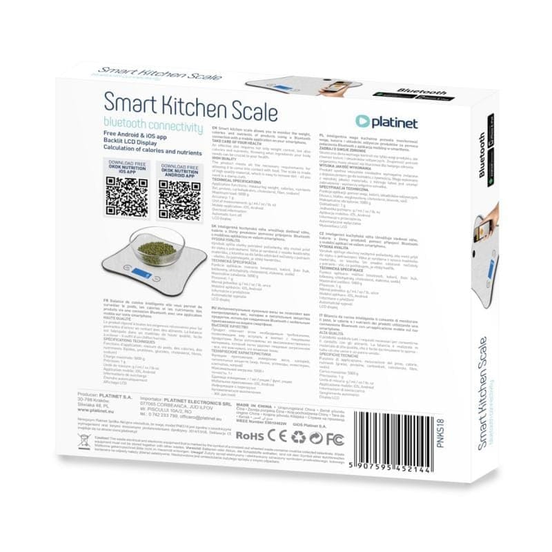 Platinet Cantar bucatarie Cantar Bucatarie Platinet PNKS18 | Alb