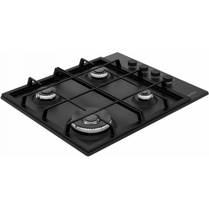 Arctic Plita incorporabila Plita metalica pe gaz Arctic ARGW64125SB, control butoane lateral-culoare negru, 4 arzatoare, arzator Wok, suport vase din fonta, aprindere integrata, siguranta plita-Safety Plus, negru