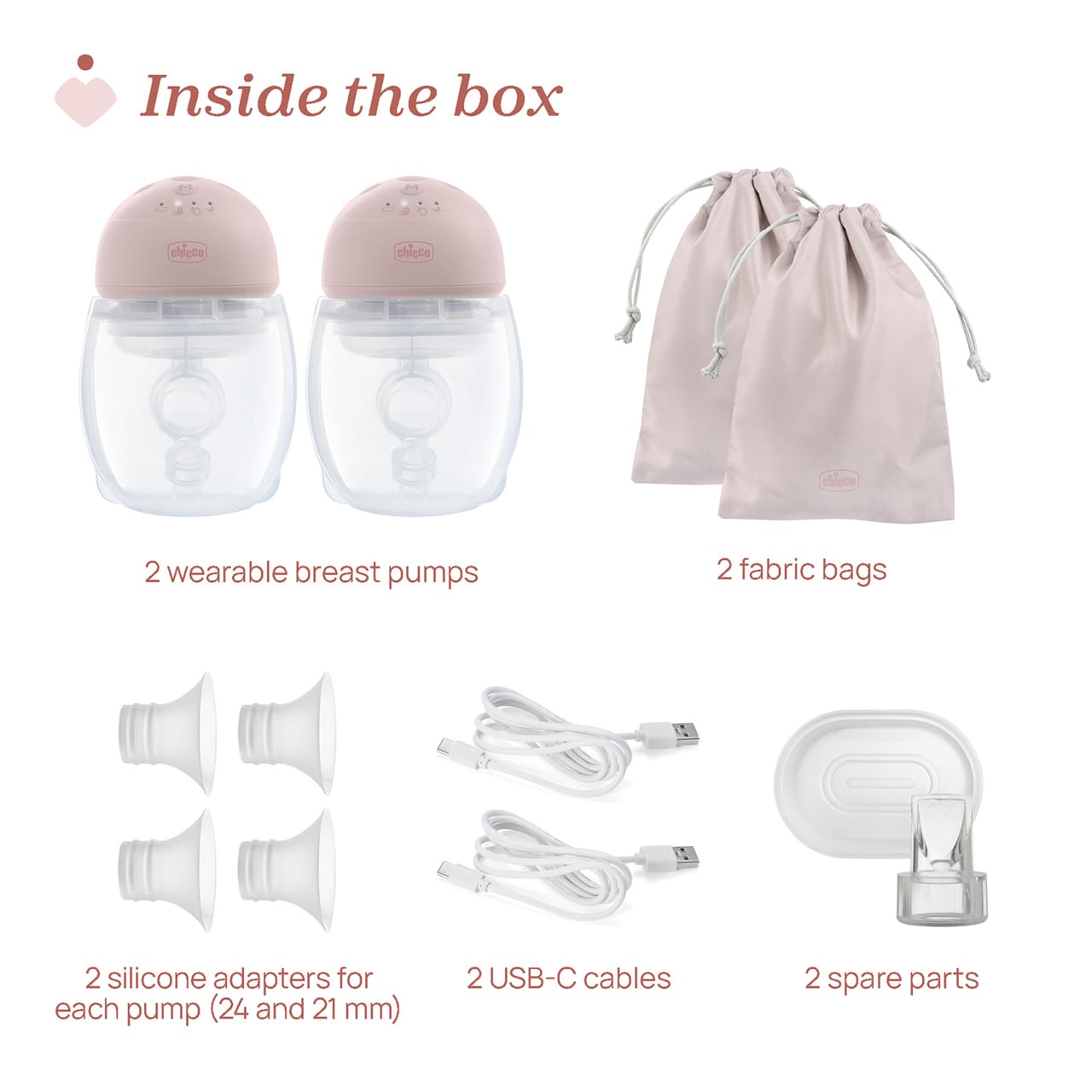 Chicco Îngrijire bebe Pompa de San Electrica Chicco 0919970-7 | Dubla, Portabila, Hands Free, 0 Luni+