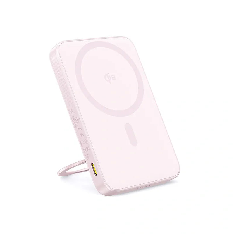 Baseus Baterie Baterie Externa Baseus PicoGo Qi2 P10076800413-00 | 5000mAh, 20W, Wireless, USB-C, Roz