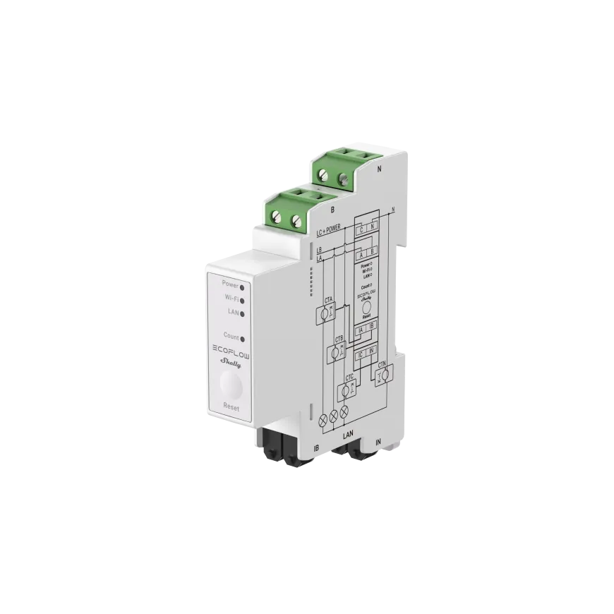 EcoFlow Senzor smart Senzor Smart Meter EcoFlow Shelly EF-OS-SM003-SMSHEL | Monitorizare Energie, WiFi