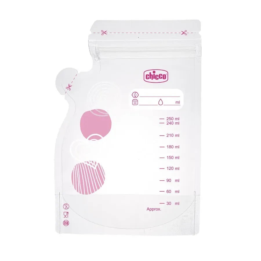 Chicco Alimentație bebe Pungi Stocare Lapte Matern Chicco 0225730-7 | 30buc, 0luni+