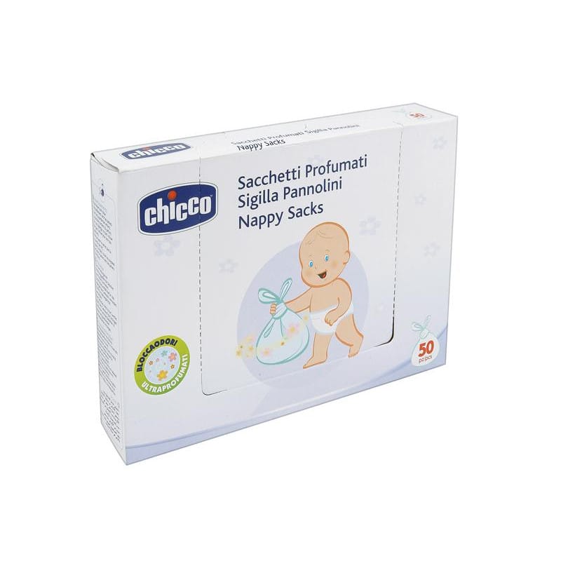 Chicco Îngrijire bebe Pungi Parfumate Pentru Scutece Chicco 39000.-7 | 50 Bucati, Sigilate, 0 Luni+