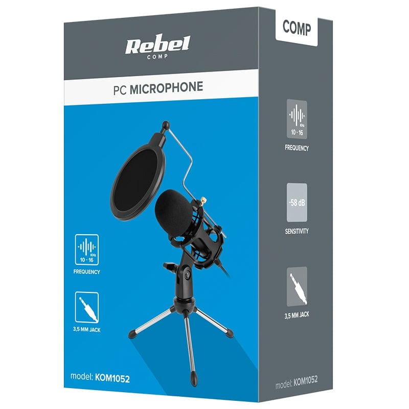 Rebel Microfon Microfon Rebel KOM1052 | Roșu