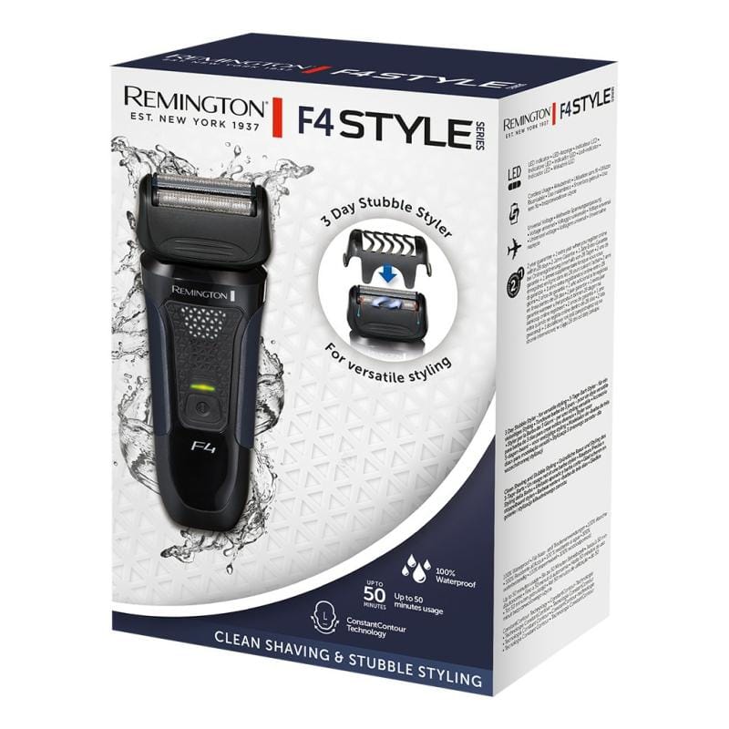 REMINGTON Aparat de ras electric Remington F4 Style Series F4002, Wet & Dry, negru/albastru