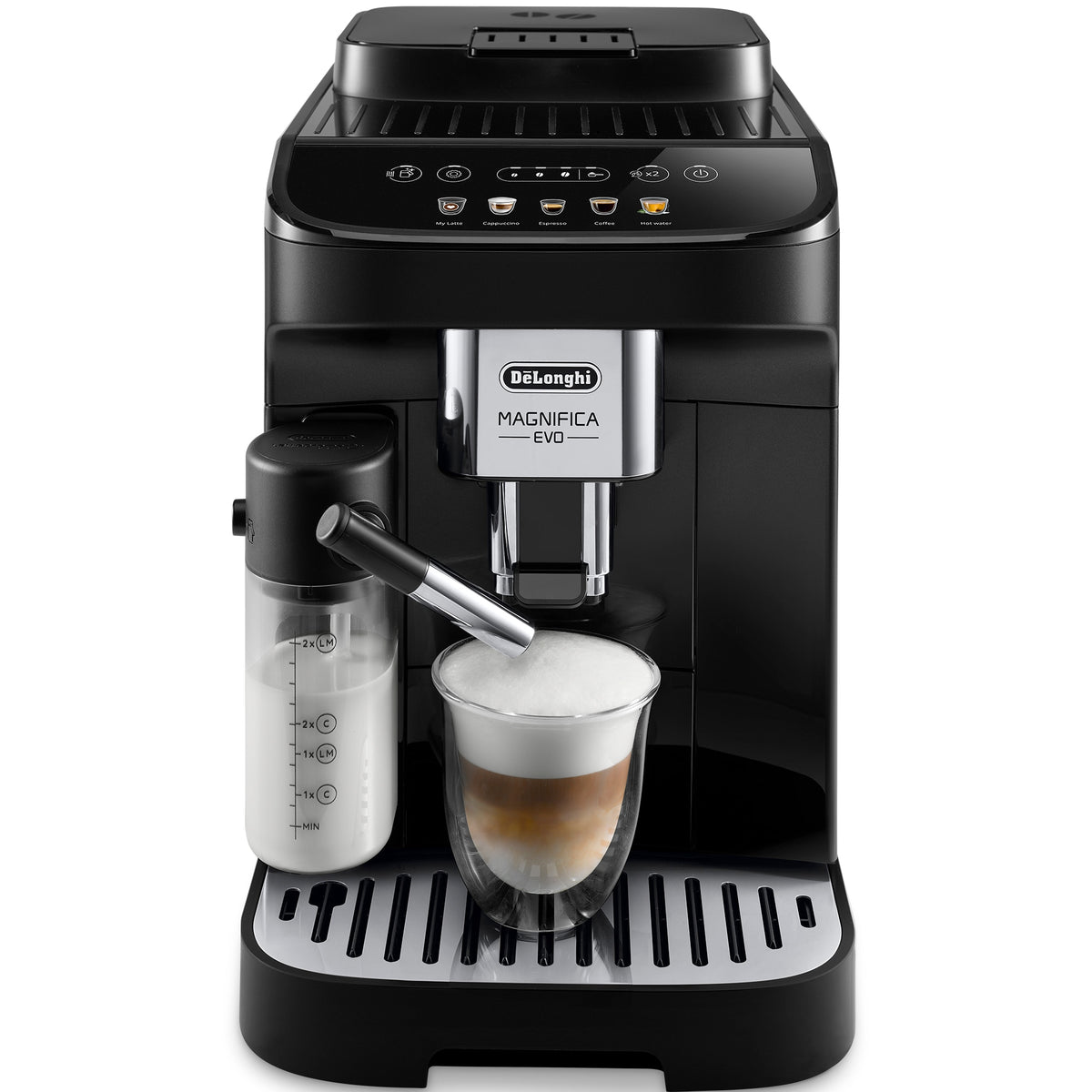 Espressor Automat De'Longhi Magnifica Evo ECAM290.61.B | LatteCrema, Carafa Lapte, 15 Bar, 1450W, Negru