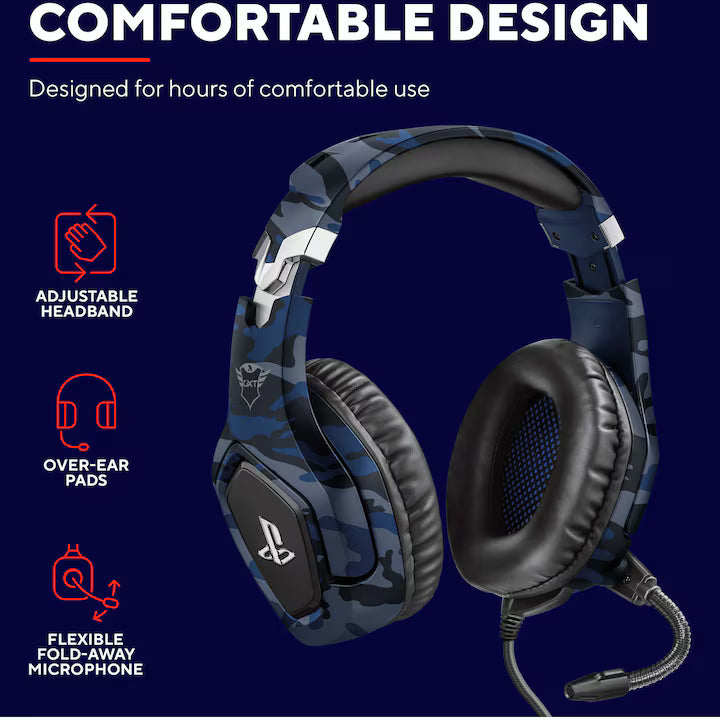 TRUST GXT 488 Forze-G PS4/5 Gaming Headset PlayStation official licensed product - blue