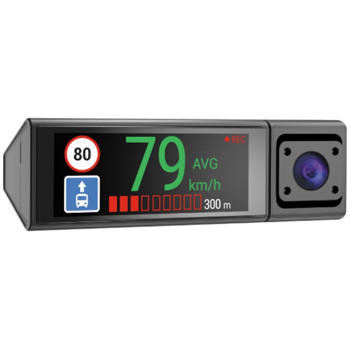 Camera Auto DVR NAVITEL RC3 PRO cu 3 camere FullHD, GPS, WiFi