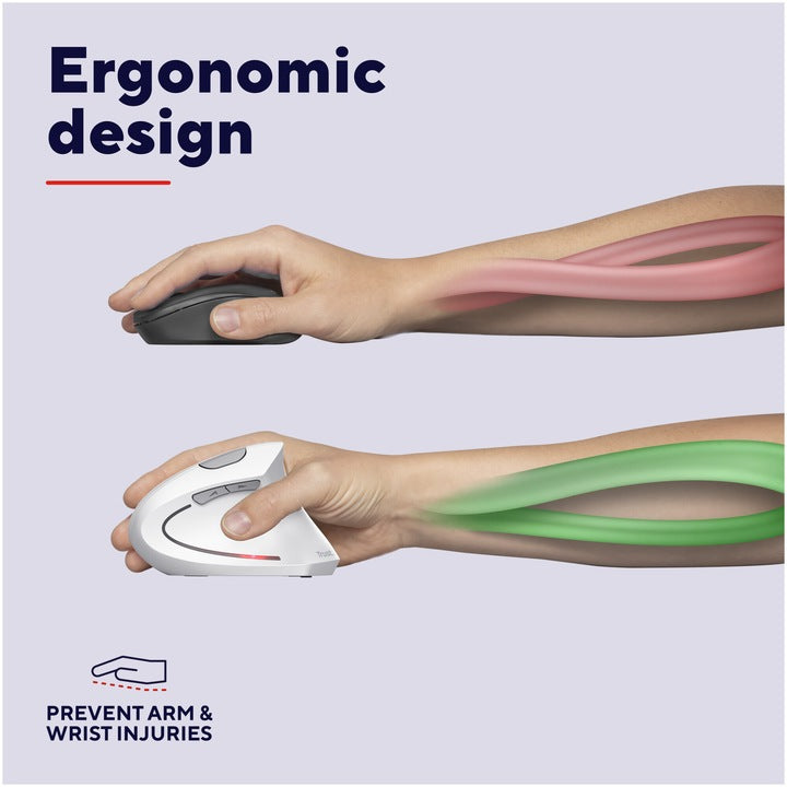 TRUST VERTO ERGO MOUSE WHT