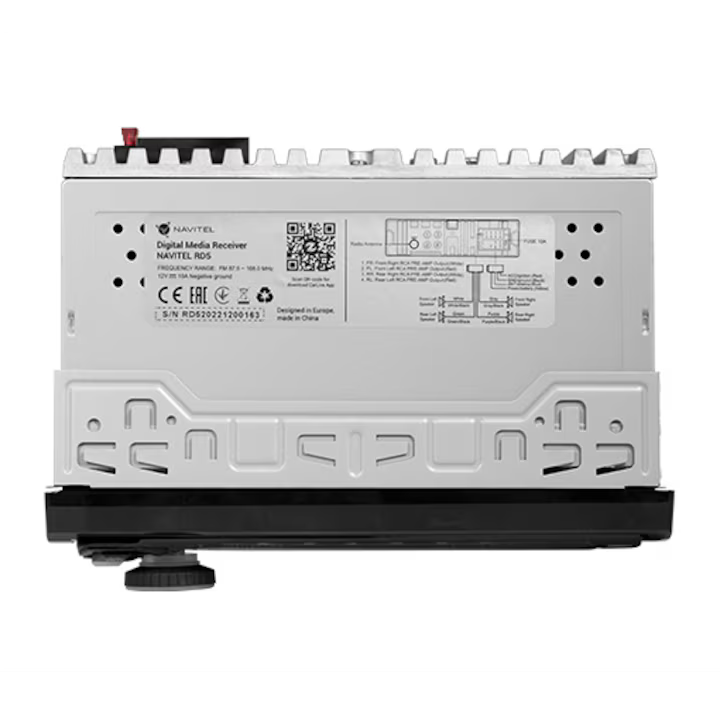 Player Auto Navitel RD5, 1DIN 4х50 watt, Bluetooth 4.0 cu suport A2DP, HFP, FM, redare FLAC, MP3, WMA, WAV, AUX input, microSD pana la 256GB, 2x porturi USB, RGB backlight, RCA-out, Hands-free, Telecomanda, CarLiveApp pentru Android si iOS