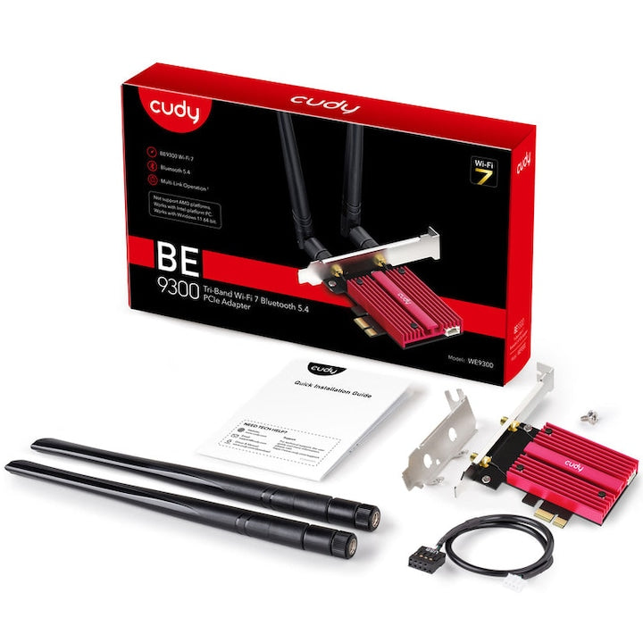 CUDY BE9300 Wi-Fi 7 PCI Express Adapter