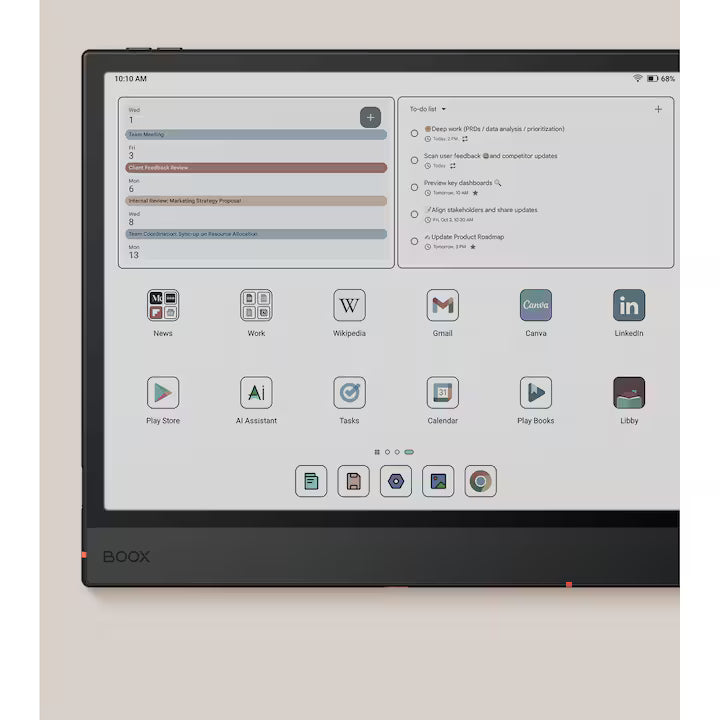 BOOX Tableta grafica Tableta E-Ink BOOX MOBBOX10AIR5COLOR | 10.3", 6GB RAM, 64GB, Negru