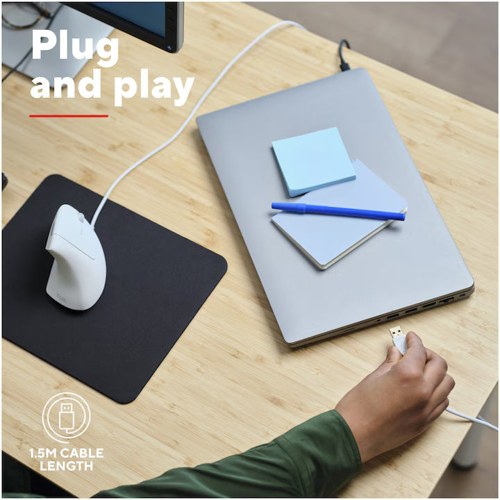 TRUST VERTO WIRELESS ERGO MOUSE WHT