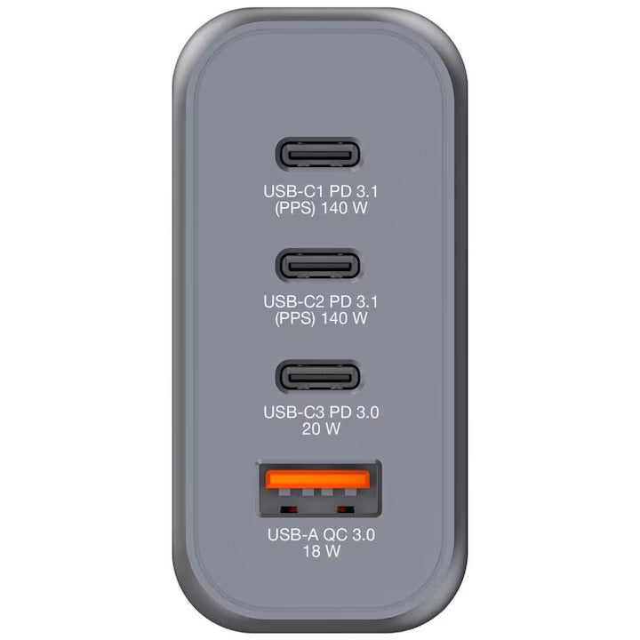 Incarcator GaN Verbatim 32203 | 140W, USB-C PD, Negru