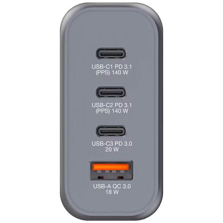 Verbatim Adaptor priza Incarcator GaN Verbatim 32203 | 140W, USB-C PD, Negru