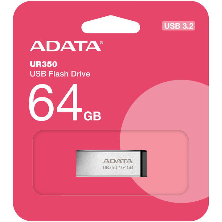 Adata Memorie USB Memorie USB Adata UR350-64G-RSR/BK | 64GB, Negru, 4G