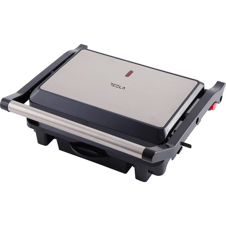 Tesla Gratar electric Gratar Electric Tesla GR200BX | 1000W, 25.5x18cm, Negru/Inox