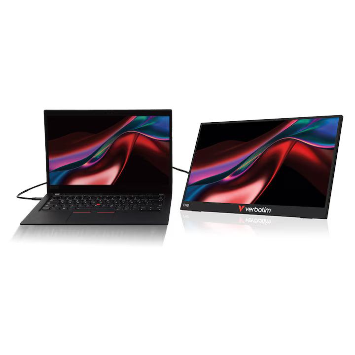 Monitor portabil Verbatim 15.6" LightFHD 1920x1080, IPS,USB-C,mini HDMI,carcasa plastic