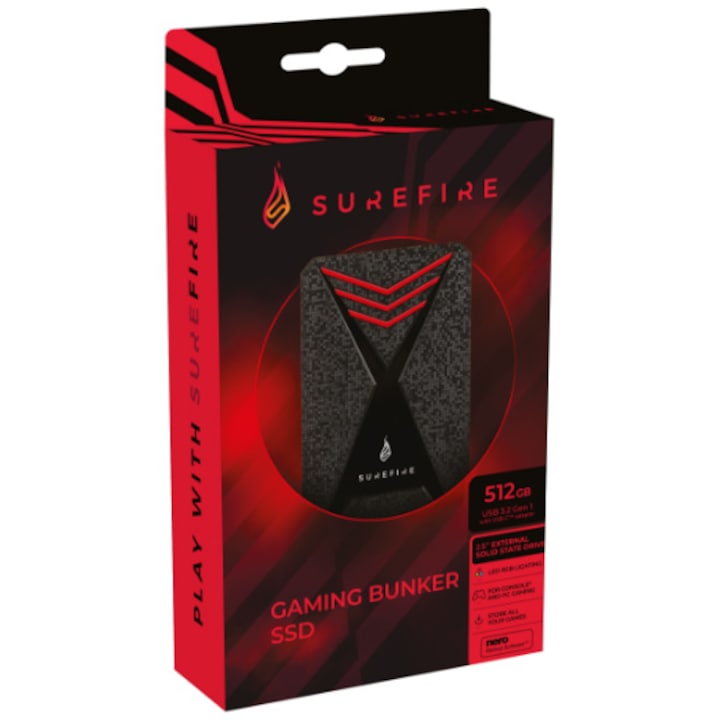 SSD gaming portabil SUREFIRE BUNKER 512GB USB 3.2