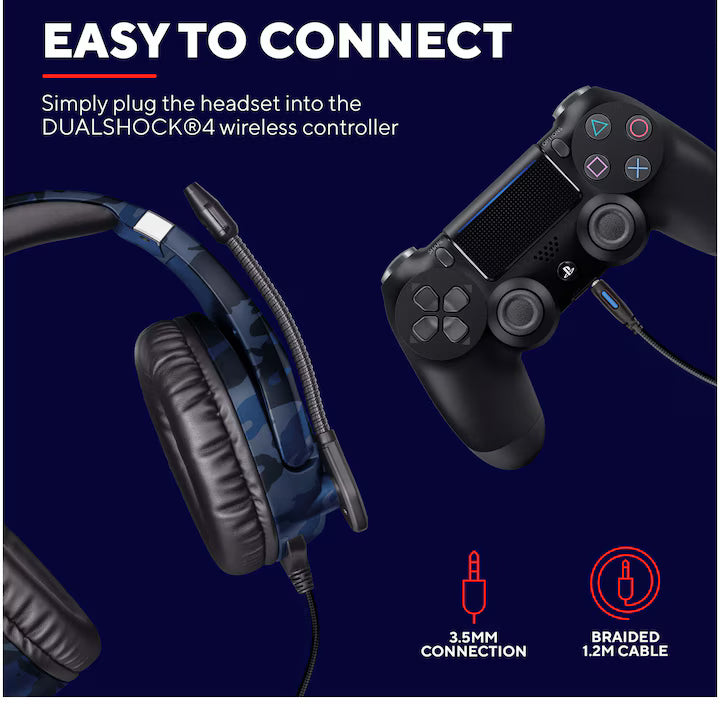 TRUST GXT 488 Forze-G PS4/5 Gaming Headset PlayStation official licensed product - blue