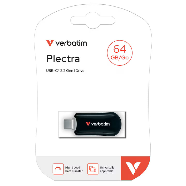 USB Flash Drive Verbatim, Plectra,128GB, USB-C, WHUSB 3.2 Gen 1