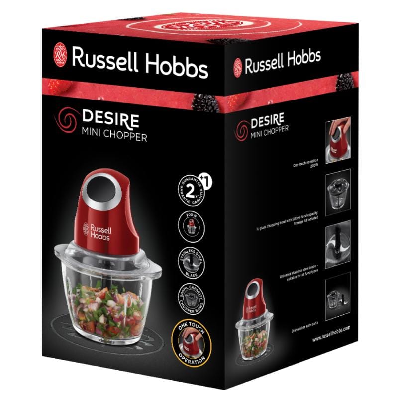 Russel Hobbs Mini blender Russell Hobbs Desire 24660-56, roșu, pentru smoothie-uri și shake-uri proteice
