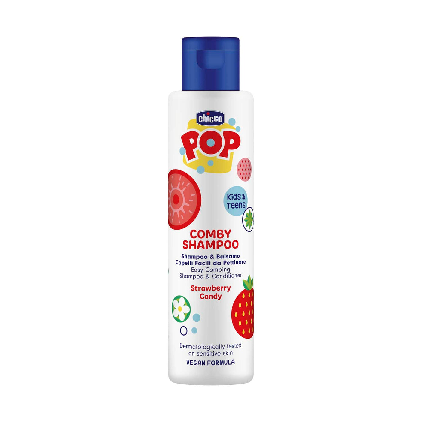 Chicco Îngrijire bebe Sampon si Balsam 2in1 Chicco 12372-9 | Pop Capsuni, Formula Vegana, 250ml