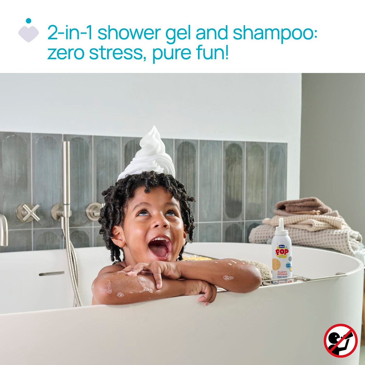 Chicco Îngrijire bebe Sampon si Gel de Dus Chicco 12369-9 | Spuma, Vanilie, Vegan, 200ml