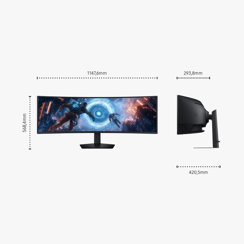 Samsung Monitor gaming curbat Samsung Odyssey G9 49” ultra-wide, S49FG910EU (LS49FG910EUXEN)