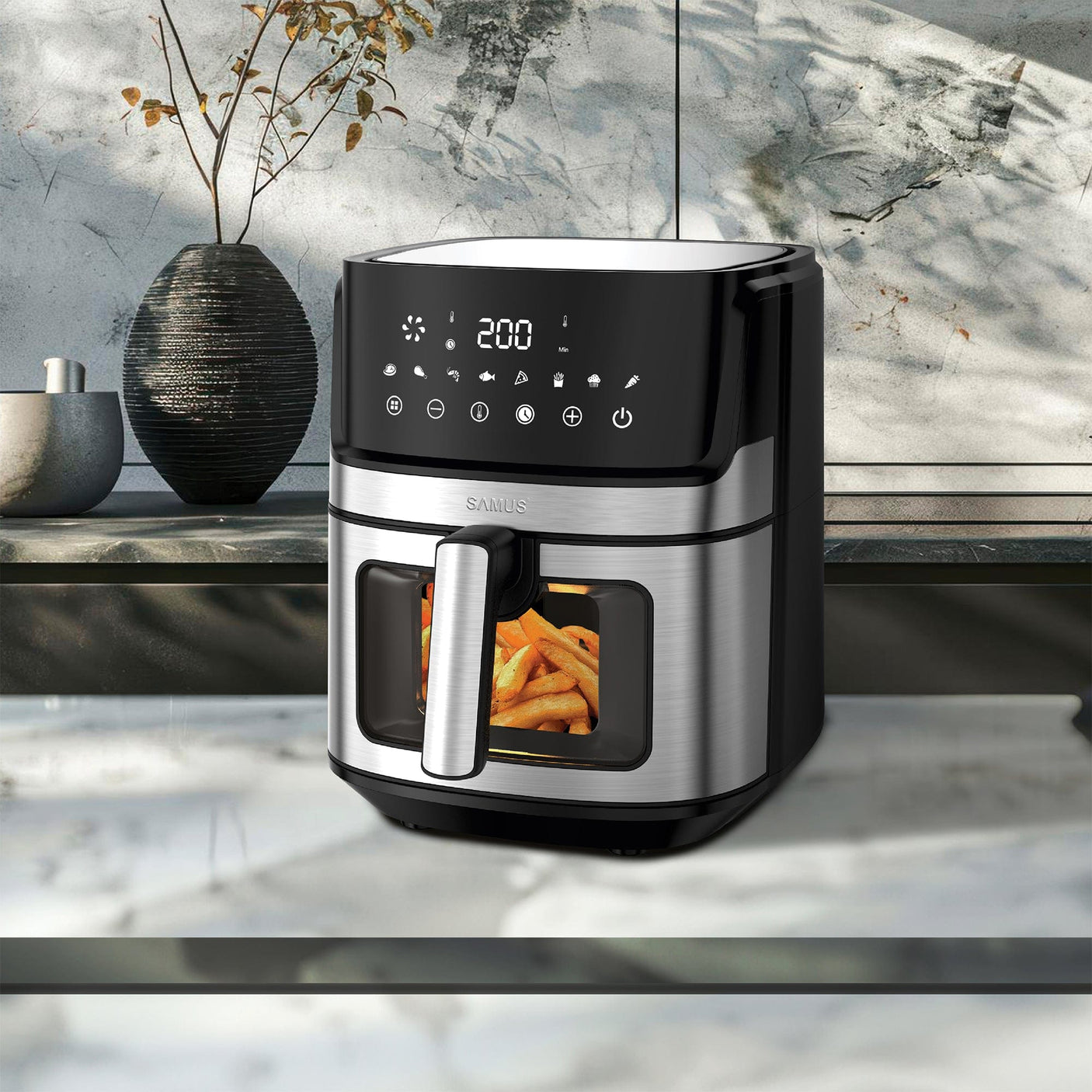 Samus Air Fryer Air Fryer Samus AF6.5B-S1700DW | 1700W, 6.5L, 8 programe, Digital