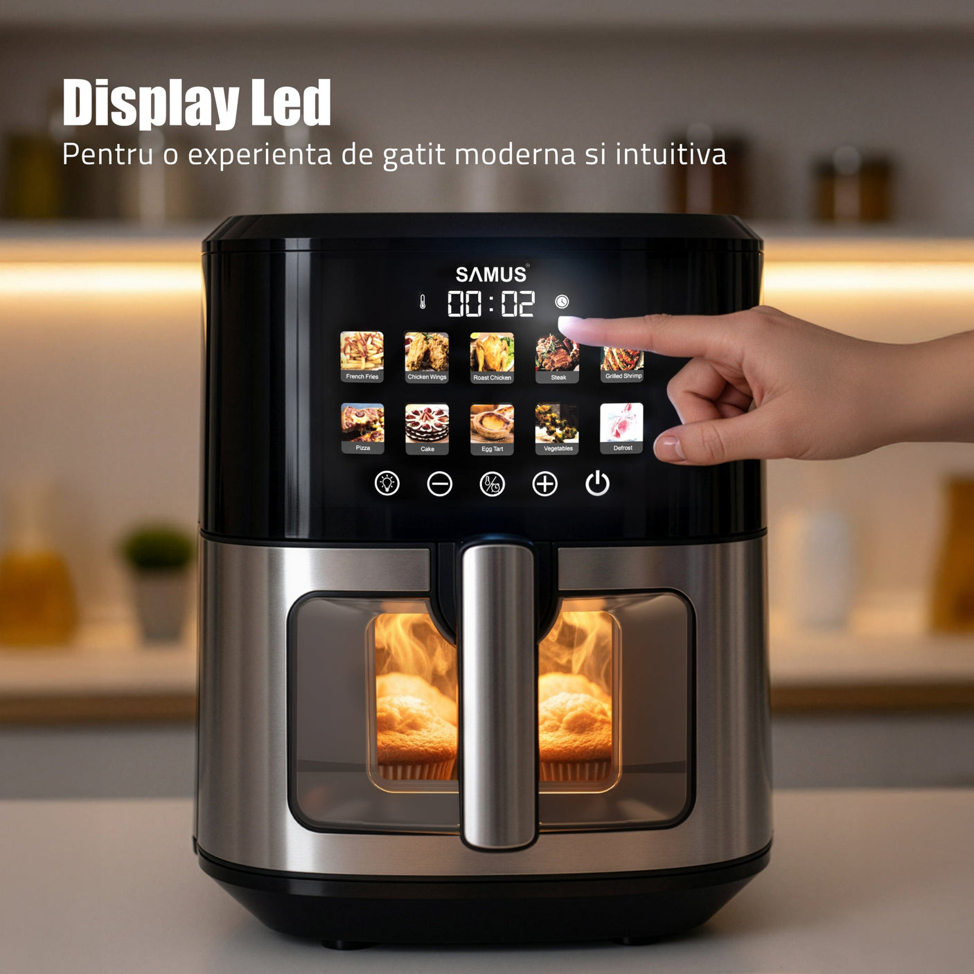 Samus Air Fryer Air Fryer Samus AF6.5H-S1701DW | 1700W, 6.5L, 10 programe, Digital