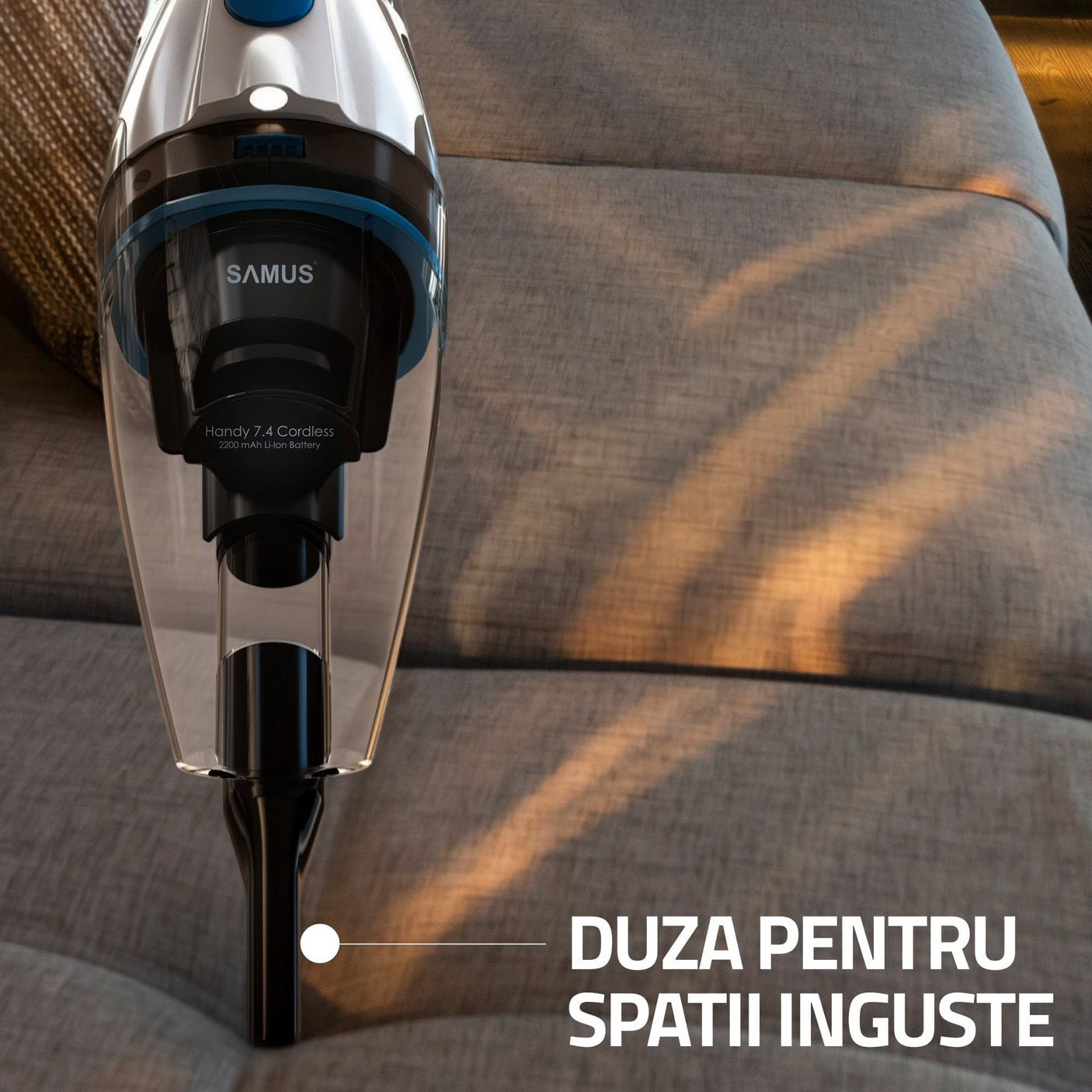 Samus Aspirator auto Aspirator Auto Samus Handy 7.4 Cordless | 50W, 500ml, HEPA, Negru