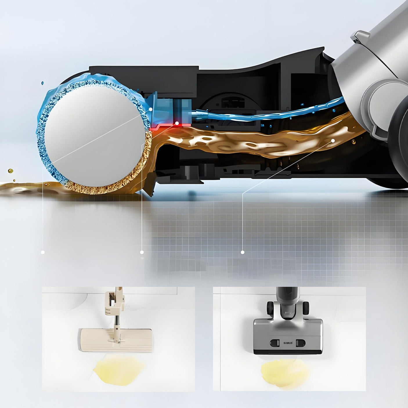 Samus Aspirator vertical Aspirator Vertical Samus Smart Cleaner Pro | 230W, Smart, iSense, Gri